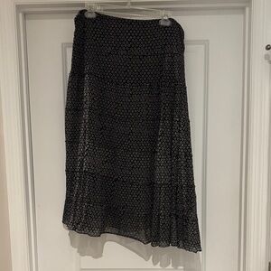 Max Edition Black and White Floral Maxi Skirt